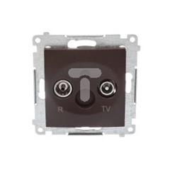 Simon 54 Gniazdo antenowe R/TV zakończeniowe brąz mat DAZ.01/46 WMDA-01100z-046