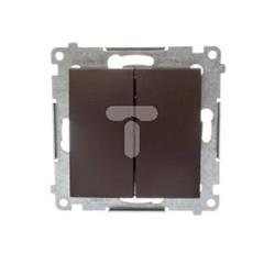 Simon 54 Przycisk podwójny zwierny brąz mat DP2.01/46 WMDL-0P1xx2-046