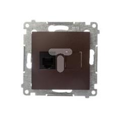 Simon 54 Gniazdo telefoniczne pojedyncze RJ12 moduł brąz mat DT1.01/46 WMDT-0010xx-046