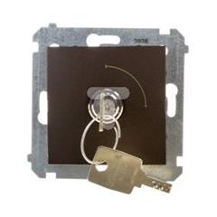 Simon 54 Łącznik na kluczyk pojedynczy dwupozycyjny „0-I” brąz mat DW1K.01/46 WMDL-0K01xx-046