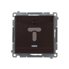 Simon 54 Łącznik hotelowy podwójny z podświetleniem brąz mat DWH2.01/46 WMDL-0H1xx2-046