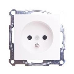 Merten System M Gniazdo pojedyncze z/u z ochrona styków 16A IP20 biel polarna MTN2500-0319
