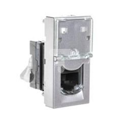 MOSAIC Gniazdo komputerowe pojedyncze RJ45 kat.6 UTP aluminium 079461