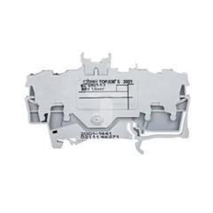 Złączka szynowa podwójna 4-przewodowa z miejscem na oznacznik szara 2001-1441 TOPJOBS 