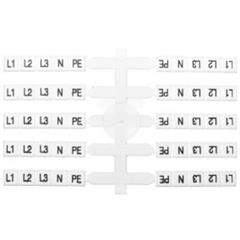 Oznacznik elastyczny do złączek szynowych EO3 /L1, L2, L3, N, PE/ 40x5szt. 03901816