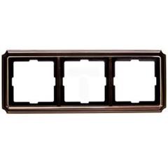 Merten System M Ramka potrójna pozioma/ pionowa mosiądz MTN483343