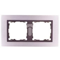 Simon 82 Ramka podwójna pozioma imetalowa nox mat/ ramka pośrednia grafit 82827-31 TSI-82827-31
