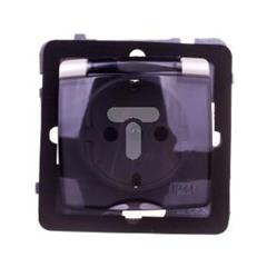 KARO Gniazdo bryzgoszczelne z/u schuko IP-44 ecru perłowy GPH-1SS/m/42/d