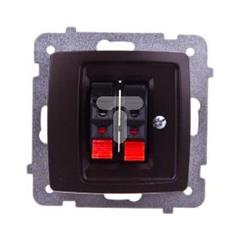 KARO Gniazdo głośnikowe podwójne czekoladowy metalik GG-2S/m/40