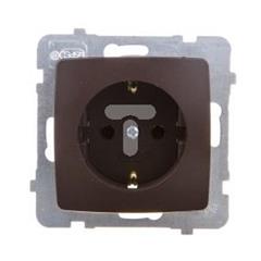 KARO Gniazdo pojedyncze z/u 16A schuko czekoladowy metalik GP-1SS/m/40