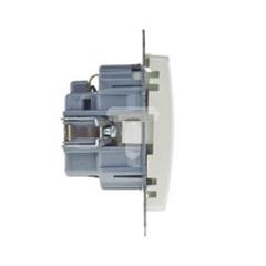 KARO Gniazdo pojedyncze z/u 16A schuko z przesłonami torów prądowych ecru perłowy GP-1SSP/m/42