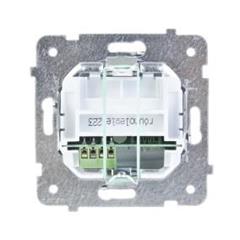 KARO Gniazdo telefoniczne podwójne równoległe czekoladowy metalik GPT-2SR/m/40