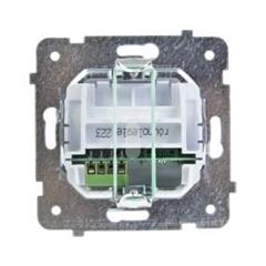 KARO Gniazdo telefoniczne podwójne równoległe srebrny perłowy GPT-2SR/m/43