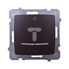 KARO Łącznik dwubiegunowy z podświetleniem niebieskim czekoladowy metalik ŁP-11SS/m/40