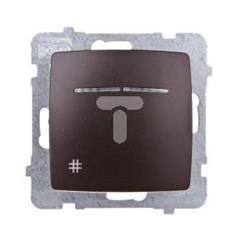 KARO Łącznik krzyżowy z podświetleniem niebieskim czekoladowy metalik ŁP-4SS/m/40