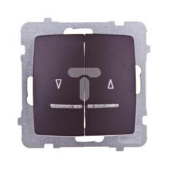 KARO Łącznik żaluzjowy z podświetleniem niebieskim czekoladowy metalik ŁP-7SS/m/40