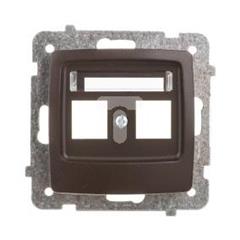 KARO Obudowa gniazda komputerowego podwójnego czekoladowy metalik GPK-2S/p/40