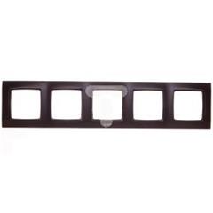 KARO Ramka pięciokrotna do łączników IP44 czekoladowy metalik RH-5S/40