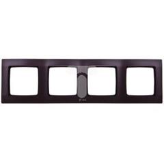 KARO Ramka poczwórna do łączników IP44 czekoladowy metalik RH-4S/40