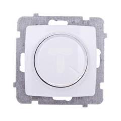 KARO Ściemniacz przyciskowo-obrotowy biały ŁP-8S/m/00