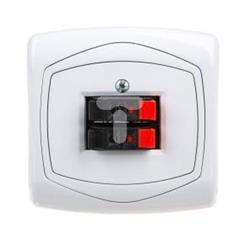 TON Gniazdo głośnikowe podwójne biały GG-2C/00