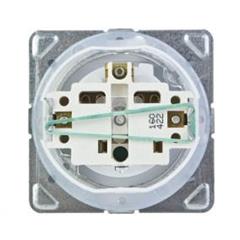 TON Gniazdo hermetyczne z/u 16A IP44 z klapką dymną i przesłonami białe GPH-1CZP/m/00/d