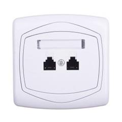 TON Gniazdo telefoniczne podwójne równoległe biały GPT-2CR/00