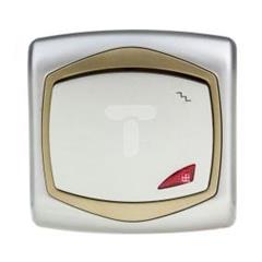 TON Łącznik schodowy z podświetleniem pomarańczowym satyna + złoto ŁP-3CS/16/20