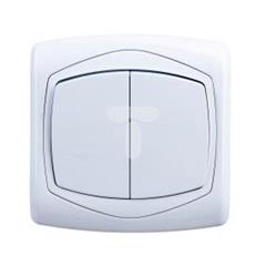 TON Łącznik schodowy + jednobiegunowy biały ŁP-9C/00