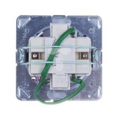 TON Łącznik schodowy + jednobiegunowy z podświetleniem pomarańczowym bez ramki biały ŁP-9CS/m/00