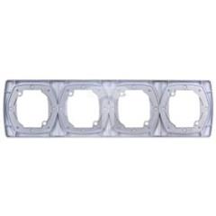 TON Ramka poczwórna pionowa satyna R-4CV/16