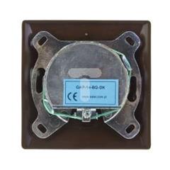 AKCENT Gniazdo antenowe podwójne RTV GAP-14 dB brązowe GPA-14AP/24