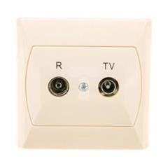 AKCENT Gniazdo antenowe RTV końcowe beżowe GPA-10APZ/01