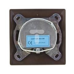 AKCENT Gniazdo antenowe podwójne RTV końcowe brązowe GPA-10APZ/24