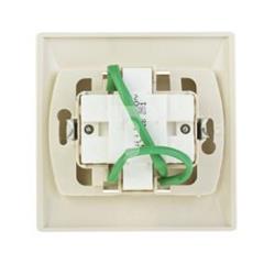 AKCENT Łącznik schodowy podwójny jednobiegunowy 10AX 250V IP20 podświetlenie LED pomarańczowe beżowy ŁP-9AS/01