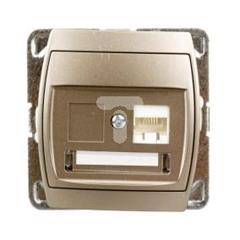 GAZELA Gniazdo komputerowe pojedyncze kat. 5e FOREX satynowe GPK-1J/F/m/16/16