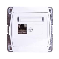 GAZELA Gniazdo komputerowe pojedyncze kat. 6e MMC białe GPK-1J/K6E/m/00