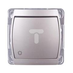 GAZELA Przycisk światło 1Z 10AX IP20 satynowy ŁP-5J/m/16/16