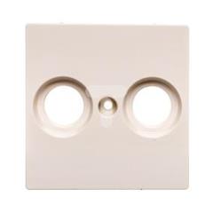 Merten System M Płytka centralna podwójna gniazda antenowego TV/SAT kremowa MTN4122-0344