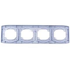 TON Ramka poczwórna pozioma srebro R-4CH/18