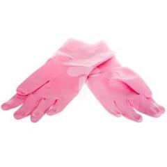 Rękawice gospodarcze z lateksu flokowane różowe rozmiar 7,5 ZEPHIR 210 VE210RO07