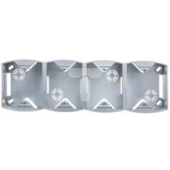 GAZELA Puszka natynkowa poczwórna pionowa srebrna PNP-4JV/18