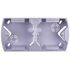 GAZELA Puszka natynkowa podwójna pozioma srebrna PNP-2JH/18