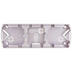 GAZELA Puszka natynkowa potrójna pozioma satynowa PNP-3JH/16