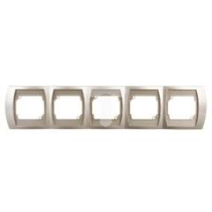 GAZELA Ramka pięciokrotna pozioma satyna R-5JH/16