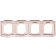 GAZELA Ramka poczwórna pionowa beżowy R-4JV/01