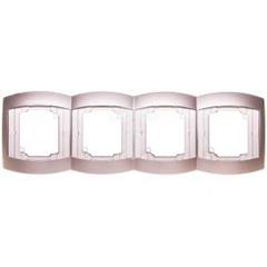 GAZELA Ramka poczwórna pionowa satyna R-4JV/16