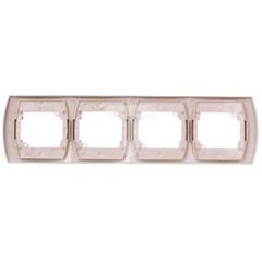 GAZELA Ramka poczwórna pozioma beżowy R-4JH/01