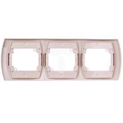 GAZELA Ramka potrójna pozioma beżowy R-3JH/01