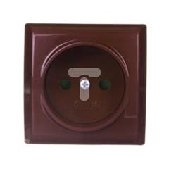 BIS Gniazdo pojedyncze b/u 16A IP20 z przesłonami torów brązowe GN-1BP/24